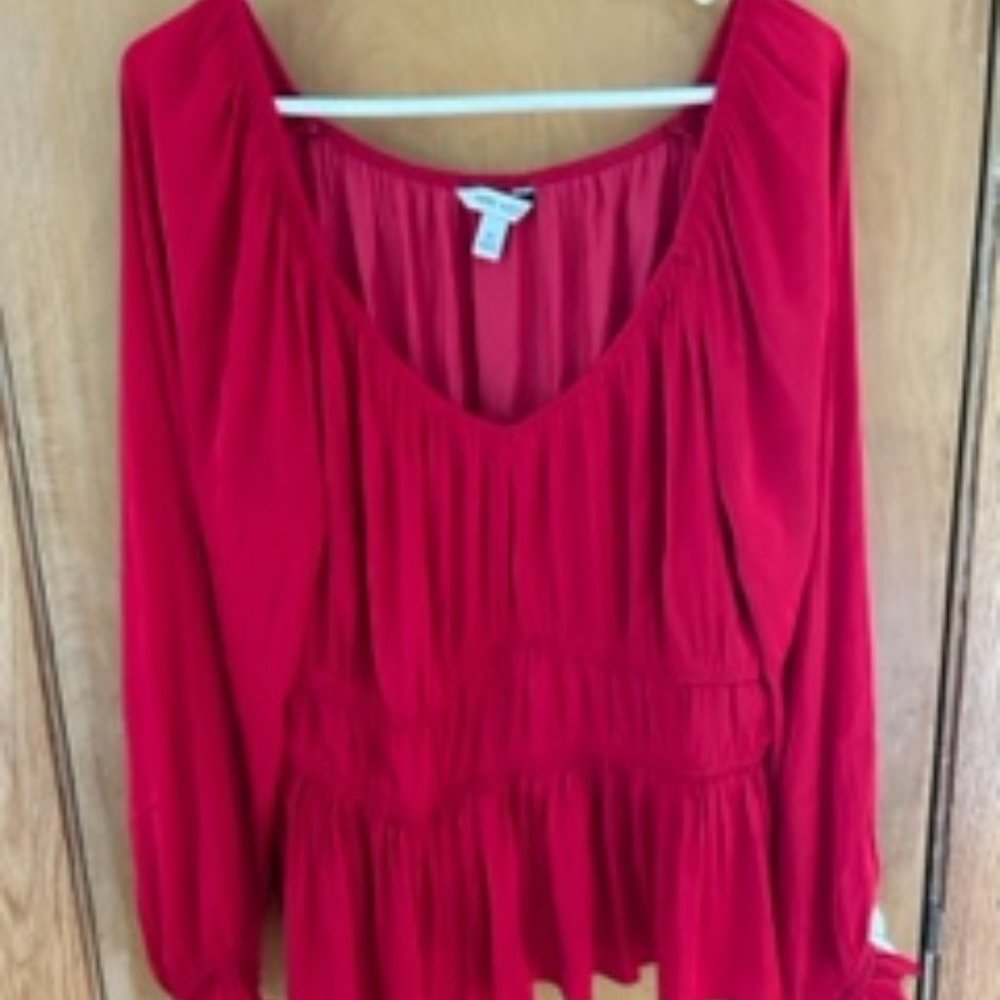 Nine West red XL Blouse
